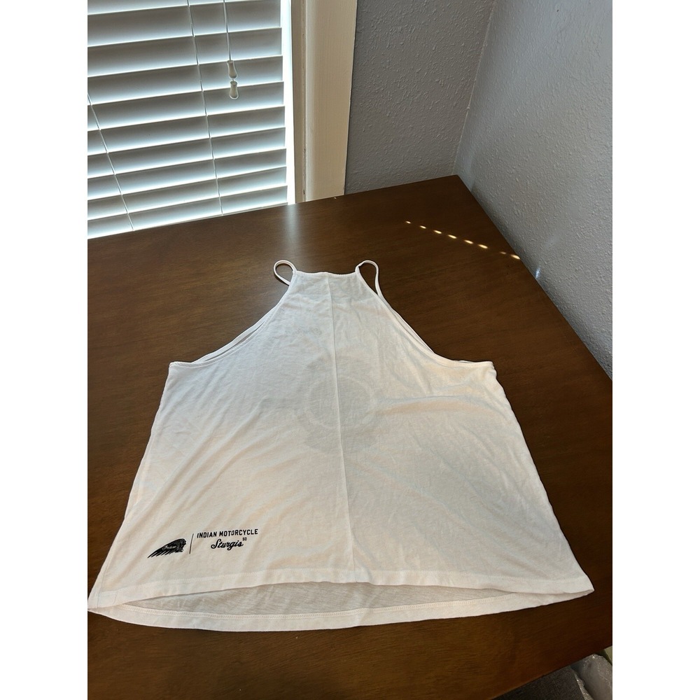 Indian‎ Motorcycle 2021 Sturgis Rally XL Women's Double Graphic White Tank Top